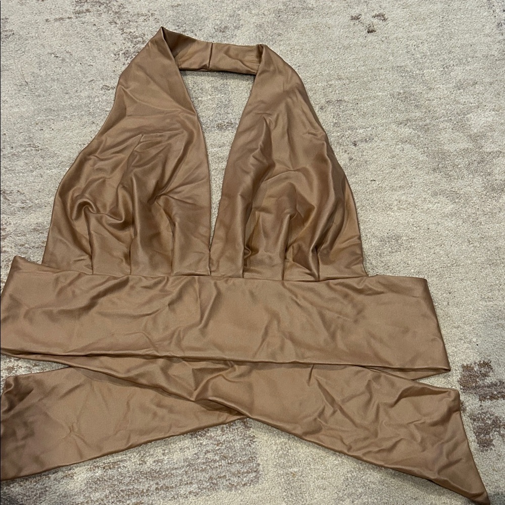 Brown Halter Top